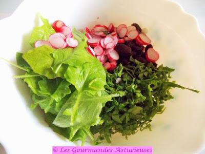 Salade de Lampsane aux haricots rouges (Vegan)