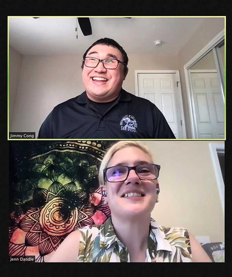 Au service de divers utilisateurs de la technologie numérique Jimmy Cong et Jenn Dandle organisent le salon mondial de sensibilisation à l'accessibilité sur Zoom.