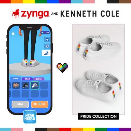 Kenneth Cole et Zynga apportent le premier partenariat du mois de la fierté du genre aux talons hauts du jeu hyper-décontracté de Rollic! Kenneth Cole et Zynga apportent le premier partenariat du mois de la fierté du genre aux talons hauts du jeu hyper-décontracté de Rollic! (Graphique: Business Wire)