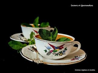 Crèmes réglisse et menthe.