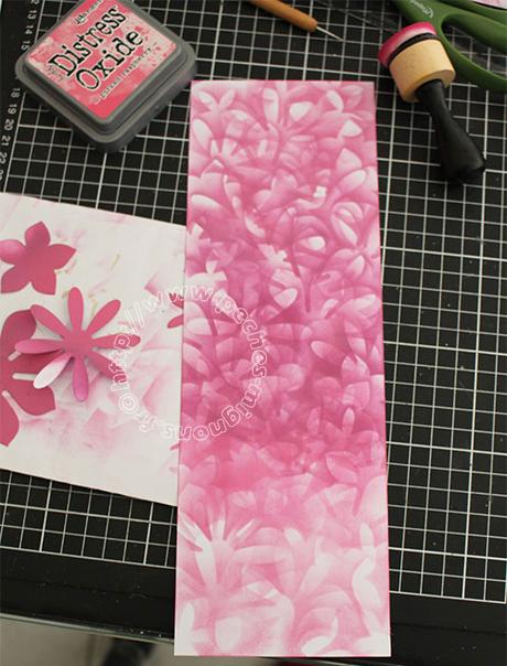 Tuto fond de carte – des découpes en guise de mask – carte scrap #1284 et bis…