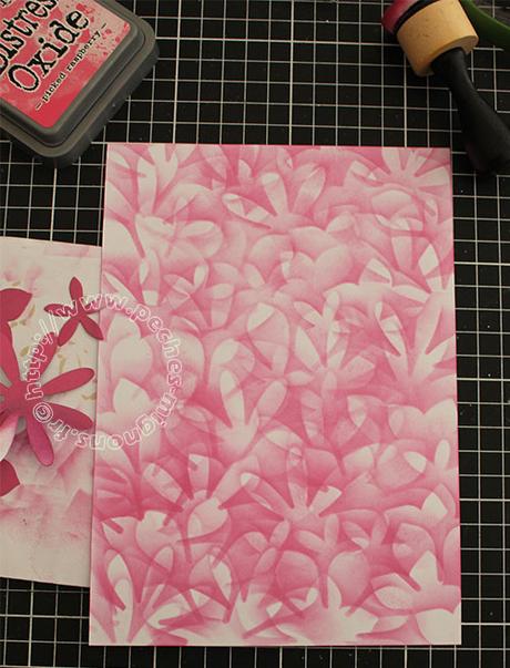 Tuto fond de carte – des découpes en guise de mask – carte scrap #1284 et bis…