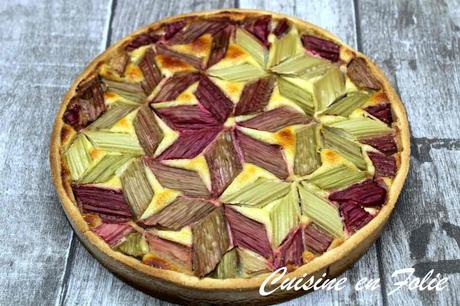 Tarte graphique à la rhubarbe