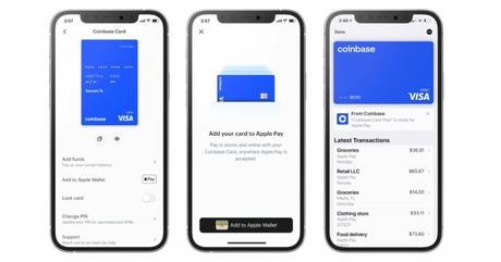 Cryptomonnaies : la carte bancaire Coinbase supporte Apple Pay & Google Pay