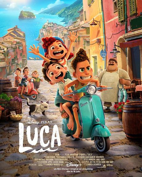 Affiches personnages US pour Luca signé Enrico Casarosa