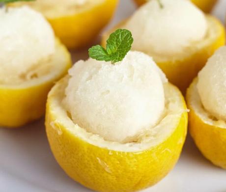Sorbet au citron sans sorbetière