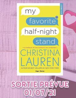 A vos agendas : Découvrez My favorite half night Stand de Christina Lauren