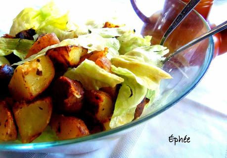 Salade Iceberg, pommes de terre, saucisse