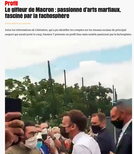Ce retour de boomerang dans la tronche de Macron : le gifleur était donc d’extrême-droite…