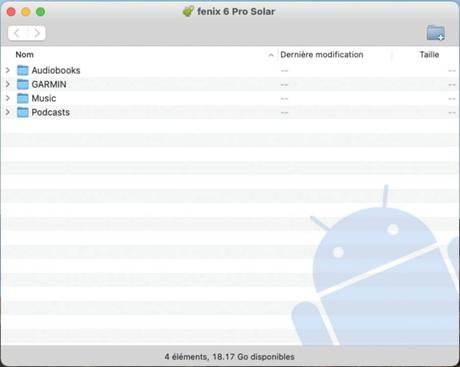 Accéder à la mémoire de sa montre Garmin sur Mac