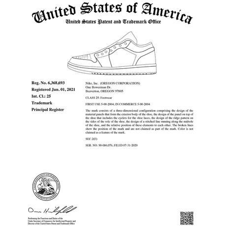 Nike dépose le brevet de sa Air Jordan 1