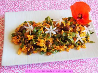 Salade de riz sucrée-salée à l'indienne (Vegan) Salade de riz sucrée-salée à l'indienne (Vegan)