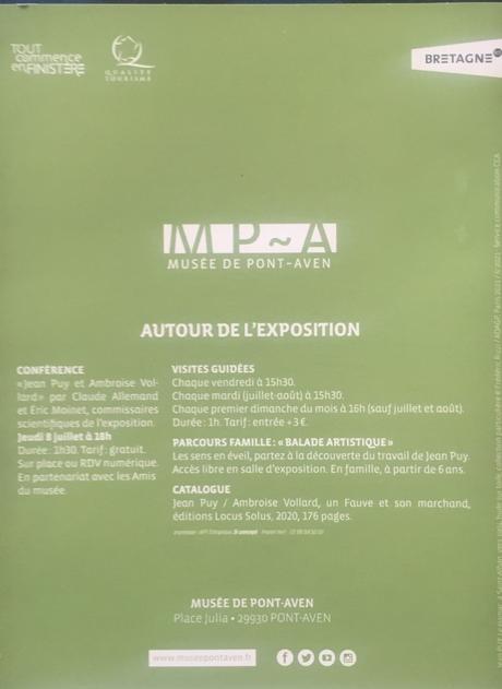 Musée de Pont-Aven  exposition « Jean Puy/Ambroise Vollard » Un fauve et son marchand – 26 Juin au 2 Janvier 2022