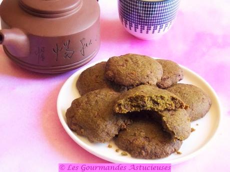 Biscuits Vegan au thé matcha et au chocolat