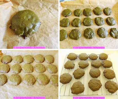 Biscuits Vegan au thé matcha et au chocolat