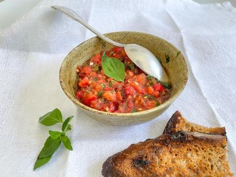 Rouge fraîcheur – Tartare de tomates Rouge fraîcheur – Tartare de tomates