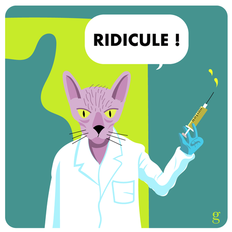 Astra Zenecat et la 5G dans les vaccins ? -dessin humour (strip BD case 3)