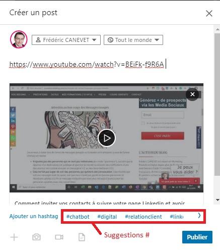 Utilisez les Hashtags LinkedIn pour être plus visible sur Linkedin !