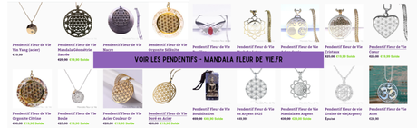 Fleur de vie pendentif