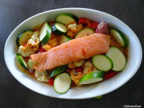 Saumon thaï aux légumes