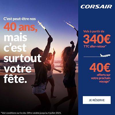 Corsair fête ses 40 ans