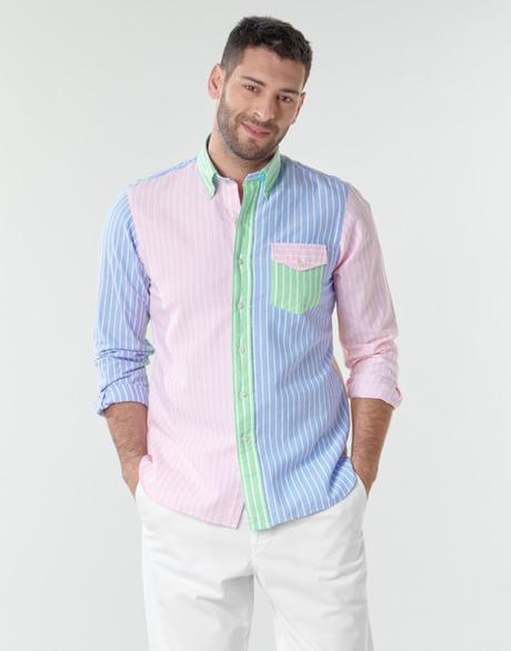 Vêtements Homme Chemises manches longues Polo Ralph Lauren CHEMISE AJUSTEE FUNSHIRT EN OXFORD COL BOUTONNE Multicolore