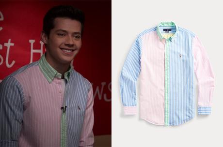 HIGH SCHOOL MUSICAL : THE MUSICAL : THE SERIES : E.J. fun oxford shirt in S2E07