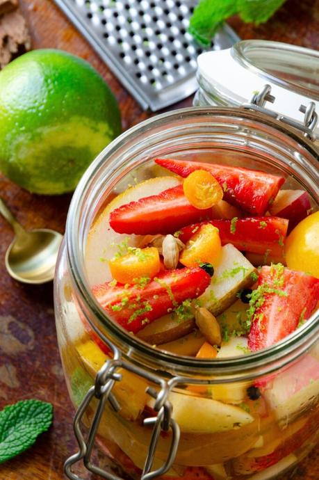 recette salade de fruit fraise kumquats