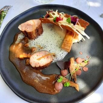 Cochon, jus de veau au foie gras © Patrick Faus