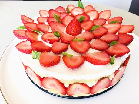 Mon fraisier facile et (presque) léger Mon fraisier facile et (presque) léger