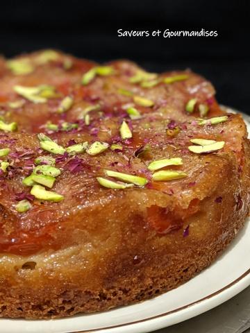 Gâteau renversé aux abricots. Gâteau renversé aux abricots.