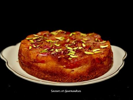 Gâteau renversé aux abricots. Gâteau renversé aux abricots.