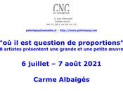 Galerie Exposition question proportions Juillet-7 Août 2021