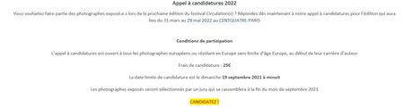 APPEL à Candidature- 12me édition Festival Circulation(S)