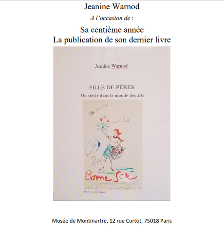 Le livre tout récent de Jeanine Warnod…