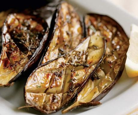 Aubergine rôtie au four