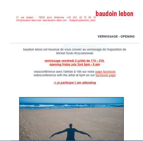 Galerie Baudouin Lebon – à partir du 2 Juillet 2021