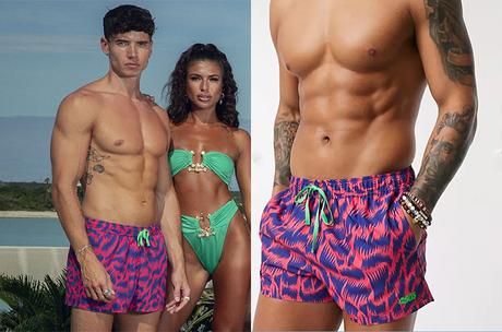 TOO HOT TO HANDLE : Cam’s pink and blue swim shorts in S2E01