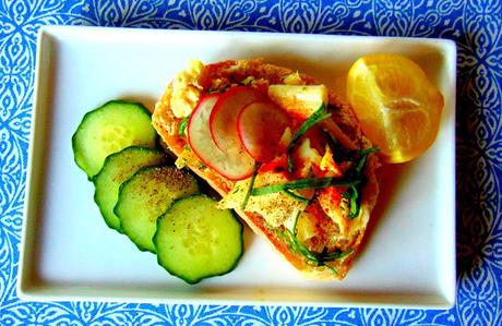 Bruschetta de { Salade de } coeurs de palmiers Bruschetta de { Salade de } coeurs de palmiers