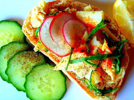 Bruschetta de { Salade de } coeurs de palmiers Bruschetta de { Salade de } coeurs de palmiers