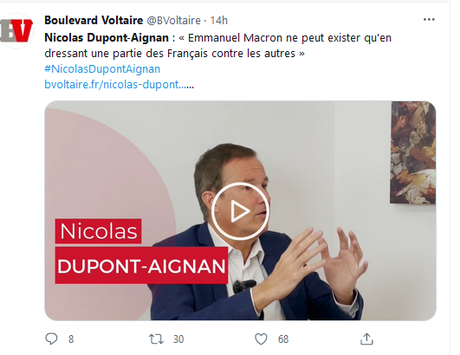 Nicolas Dupont-Aignan sur Boulevard Voltaire, un combo d’hypocrisie totale #racisme