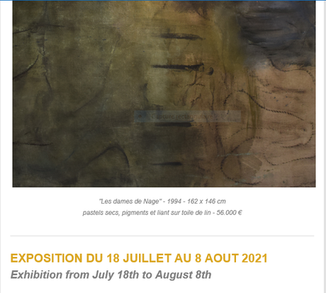 Bogéna Galerie-  exposition  Monique FRYDMAN – 18 Juillet au 6 Août 2021- Saint Paul de Vence