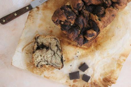 Brioche marbrée à la pâte à tartiner (vegan)