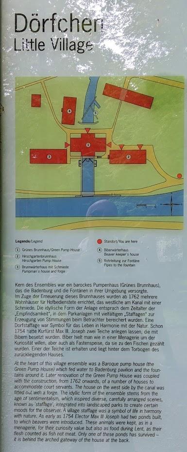 Dörfchen im Schlosspark Nymphenburg — 13 Bilder — Le petit village dans le parc du château de Nymphenburg en 13 photos