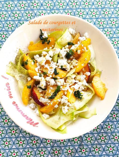 Salade de courgettes et nectarines