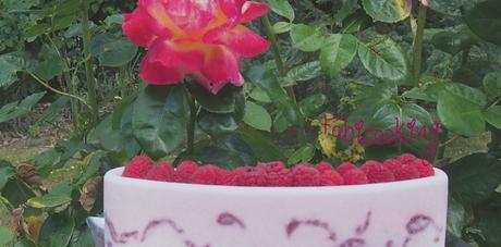 Glace rose, lychee et framboise