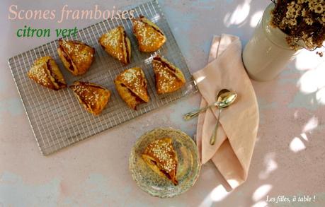 Scones aux framboises et citron vert