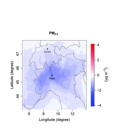 Au fur et à mesure que les émissions d'oxydes d'azote sont réduites, les réactions chimiques des gaz organiques contre les oxydants atmosphériques augmentent, ce qui favorise légèrement la formation de nouvelles particules organiques (Visuel Environmental Sciences : Atmosphere)