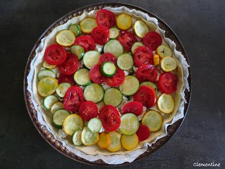 Tarte feuilletée aux courgettes et à la tomate