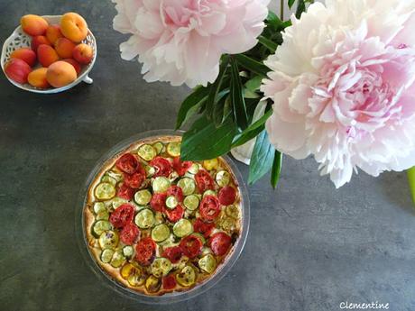 Tarte feuilletée aux courgettes et à la tomate Tarte feuilletée aux courgettes et à la tomate